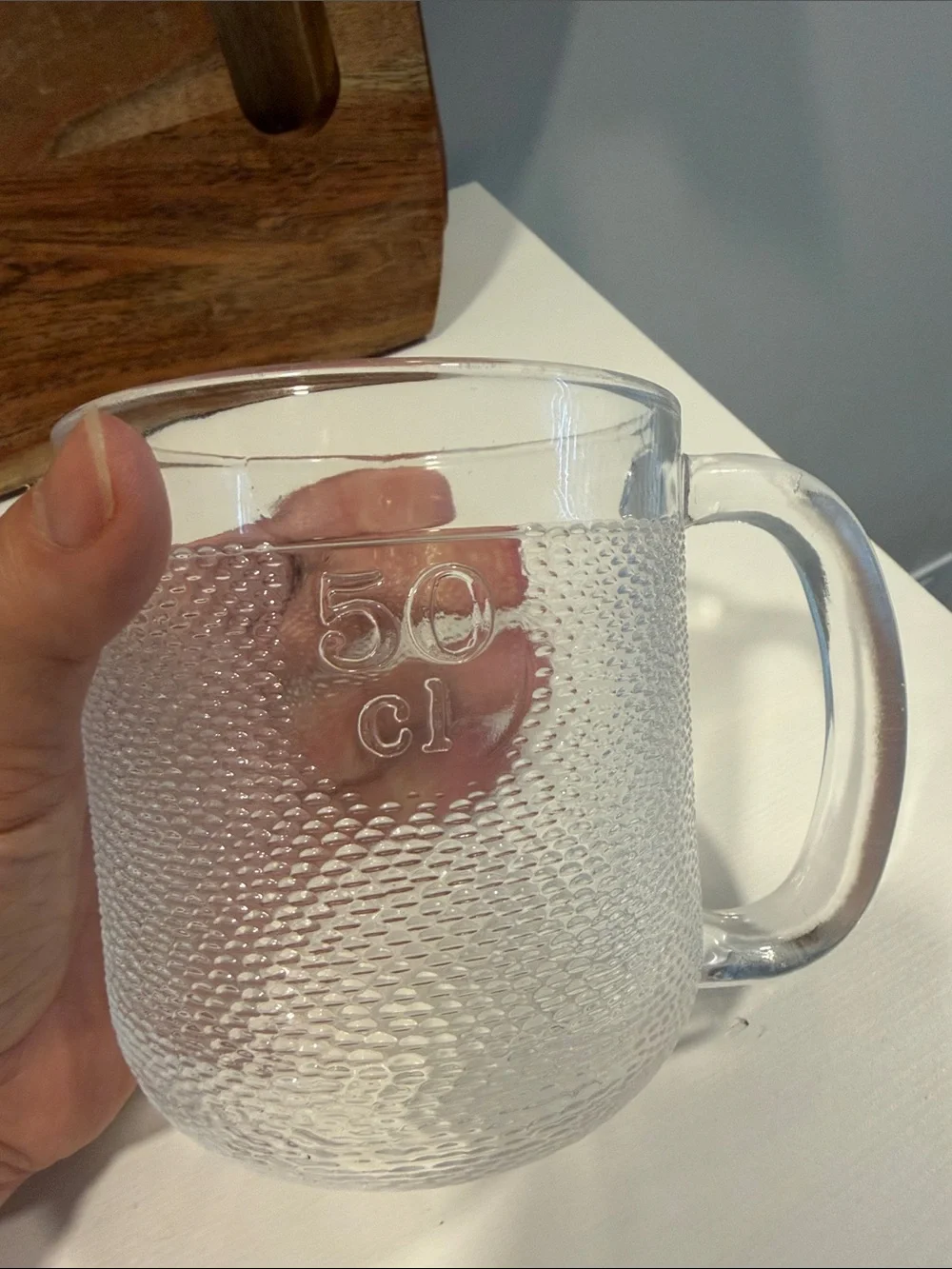 Iittala Krouvi Pressed Glass Beer/Sauna Mug